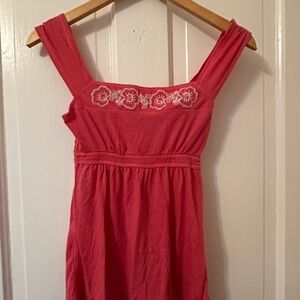 Hollister Pink Floral Embroidered Top